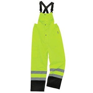 Ergodyne GloWear High Visibility Rain Bibs, XL