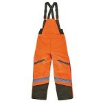 High-Visibility Insulated Thermal Bib Overalls - Orange