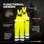 Waterproof Hi Vis Safety Overalls - 4X-Large