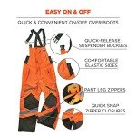 High-Visibility Insulated Thermal Bib Overalls - Orange