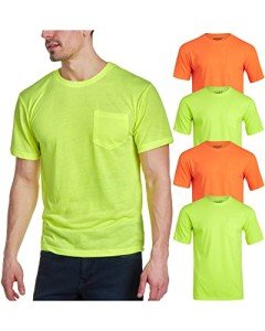 Men's High Visibility Safety Shirt 4-Pack
