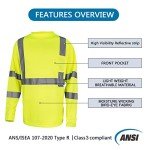 High Visibility Long Sleeve Reflective Safety Shirt