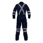 High Visibility Coveralls with Leg Zipper - Navy