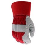 Boss Men's Leather Palm Work Safety Gloves, Large
