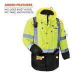 Reflective Insulated Winter Safety Jacket, X-Large