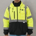 Heated Waterproof Hi-Vis Jacket with Detachable Hood