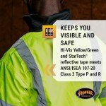 Men's Hi-Vis Waterproof Reflective Safety Bomber Jacket