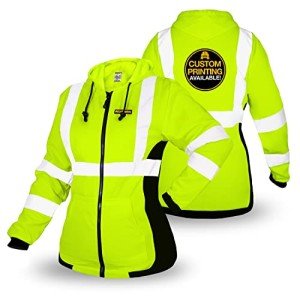 Rogue Women's Hi-Vis Fleece Safety Hoodie - Yellow
