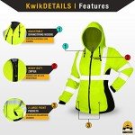 Rogue Women's Hi-Vis Fleece Safety Hoodie - Yellow