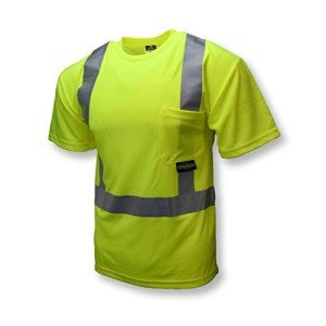 Radians Short Sleeve Safety Shirt, Safety Green, XL