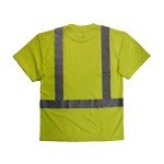 Radians Short Sleeve Safety Shirt, Safety Green, XL