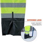 Hi-Vis Rain Bibs for Outdoor Safety, XXL