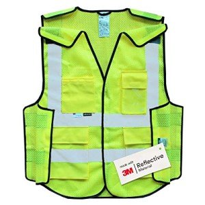 High Visibility Multi-Pocket Safety Vest 3M Reflective