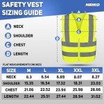 Neiko High Visibility Reflective Safety Vest - X-Large