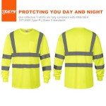 High Visibility Reflective Long Sleeve Safety Shirt