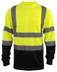 Hi Vis Reflective Safety T-Shirt - Lime/Orange