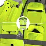 High Visibility Reflective Safety Vest with Pockets