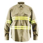 Hi-Vis Reflective Long Sleeve Safety Work Shirt