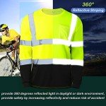 6 Pack High Visibility Long Sleeve Safety Shirts