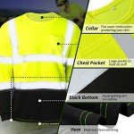 6 Pack High Visibility Long Sleeve Safety Shirts