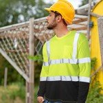 6 Pack High Visibility Long Sleeve Safety Shirts