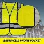 Lime Green High-Visibility Reflective Safety Vest