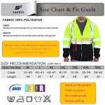 Hi-Vis Safety Hoodie with Zipper, Men's XL