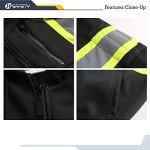 Hi-Vis Zip-Up Hoodie with Reflective Strips