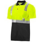 Reflective Safety Polo Shirt - Yellow/Lime and Black