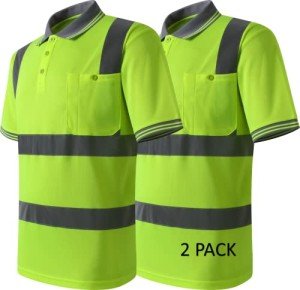 2 Pack High Visibility Safety Polo Shirts