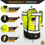 KwikSafety High Visibility Safety Vest with Pockets