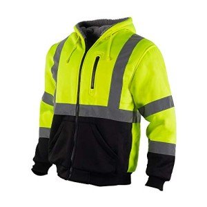 High Visibility Reflective Fleece Hoodie for Men
