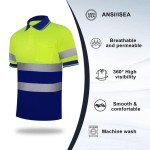 Hi-Vis Polo Shirt with Moisture Wicking Fabric