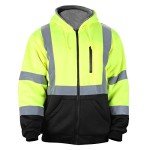 High Visibility Reflective Fleece Hoodie for Men