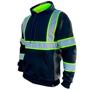 High Visibility Cold Weather Safety Hoodie - Black