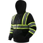 Hi-Vis Reflective Zip-Up Hoodie for Work