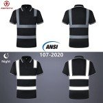 High Visibility Reflective Safety Polo Shirt for Work