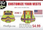 Ultrabright Reflective Safety Police Vest, 3XL