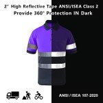 Hi-Vis Reflective Polo Shirt for Outdoor Safety