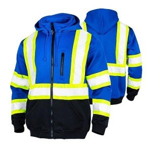 Hi-Vis Reflective Safety Fleece Hoodie for Men