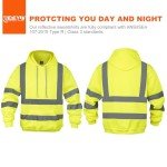 Hi-Vis Reflective Safety Hoodie for Men - XL