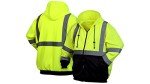Hi-Vis Lime Zipper Sweatshirt with Black Bottom