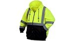 Hi-Vis Lime Zipper Sweatshirt with Black Bottom