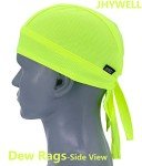 Neon Yellow Safety Dew Rags - 4 Pack