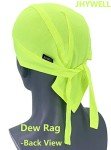 Neon Yellow Safety Dew Rags - 4 Pack