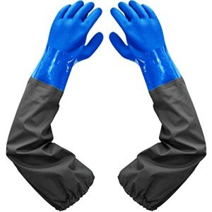 Elbow Length Waterproof Chemical Resistant Rubber Gloves