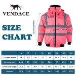 Women’s Pink Hi-Vis Reflective Winter Bomber Hoodie