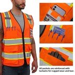 High Visibility Reflective Safety Vest with Pockets