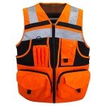 Hi-Vis Orange Reflective Safety Vest with Pockets