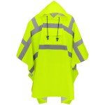 High-Visibility Yellow/Green Rain Poncho - One Size